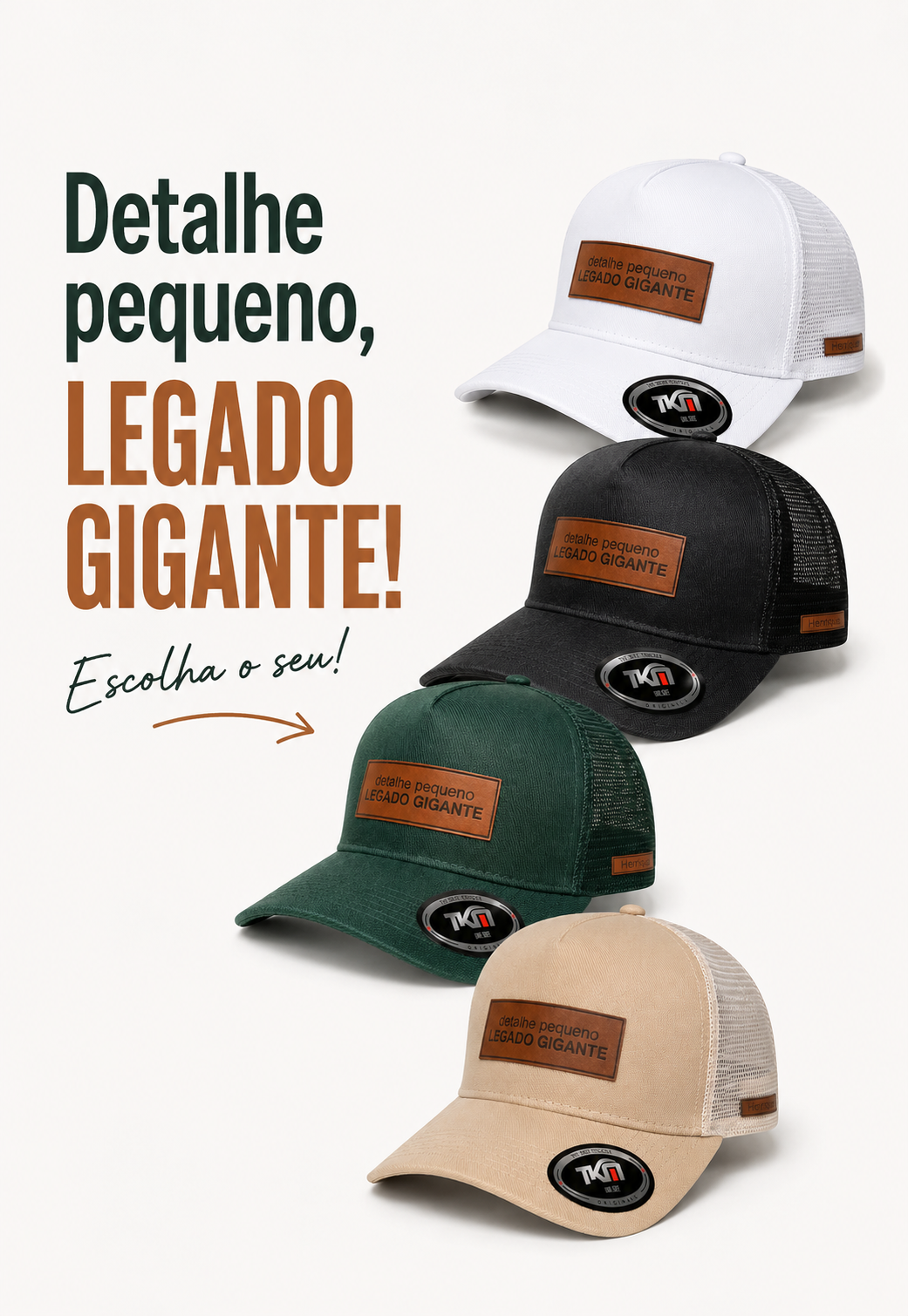 Boné Maderite Detalhe Pequeno Legado Gigante